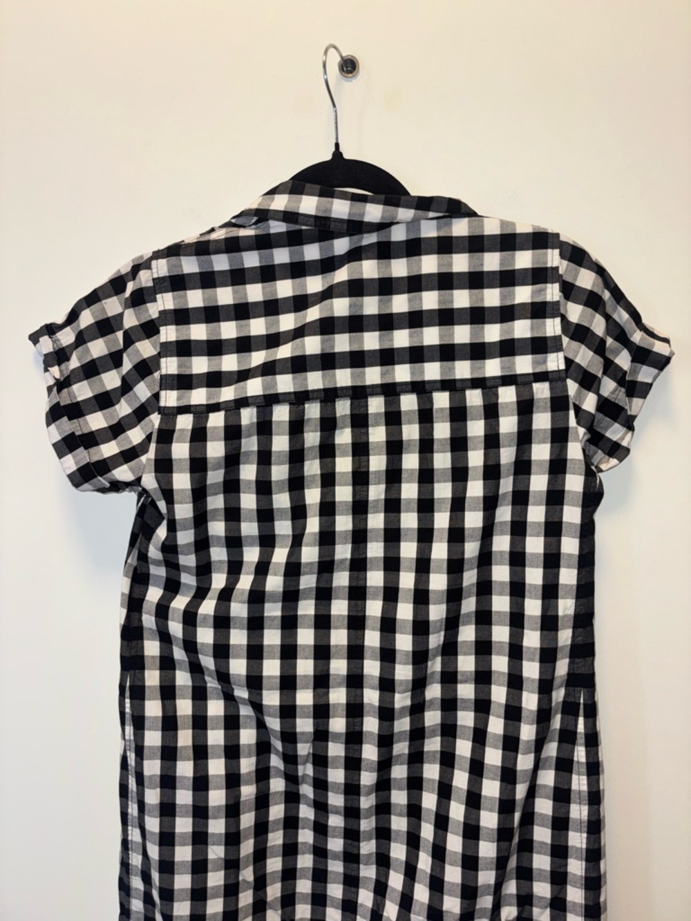 J. Crew B&W Buffalo Plaid Shirt Dress - Picture 8 of 14